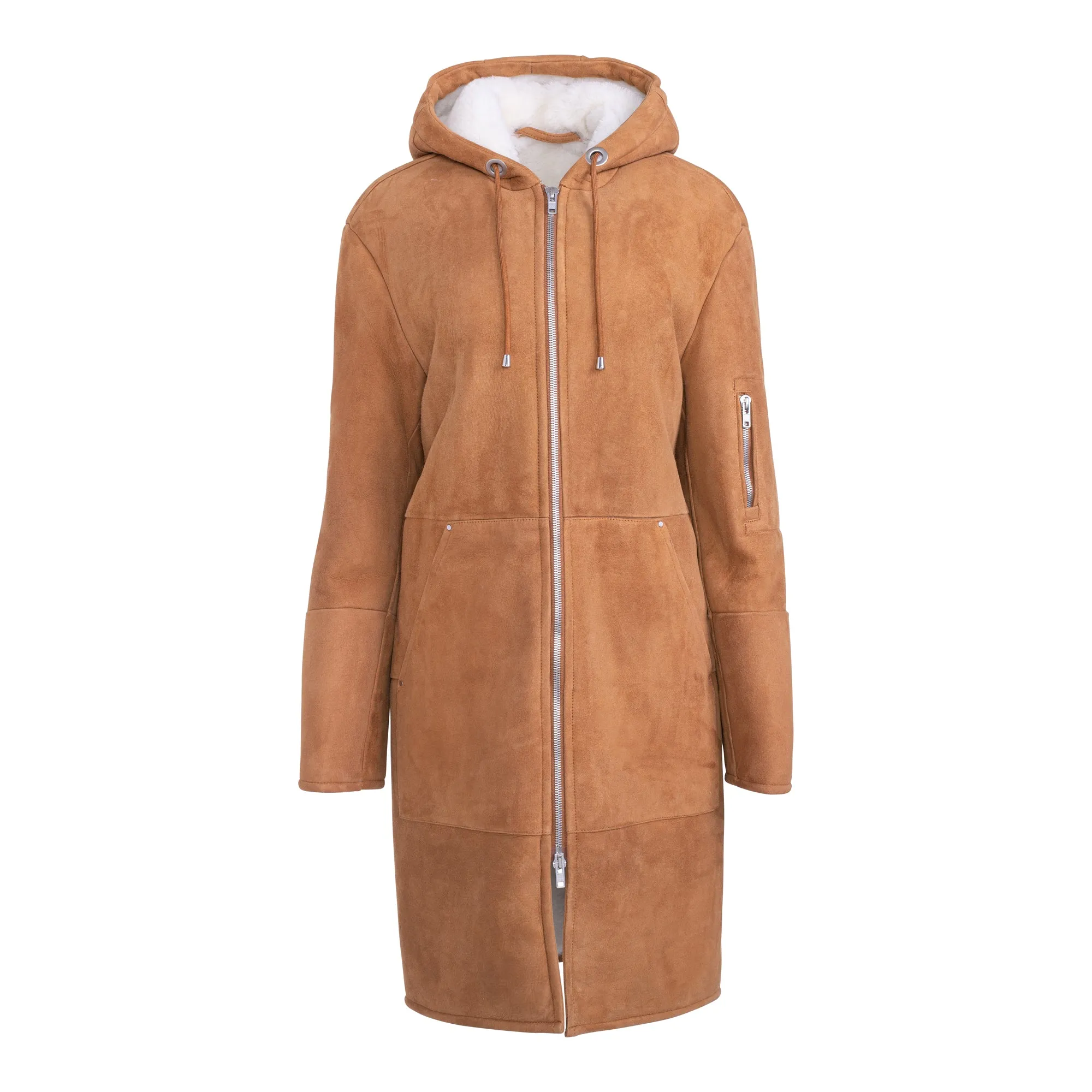 CHAYA Woman Hooded Shearling Sheepskin Parka