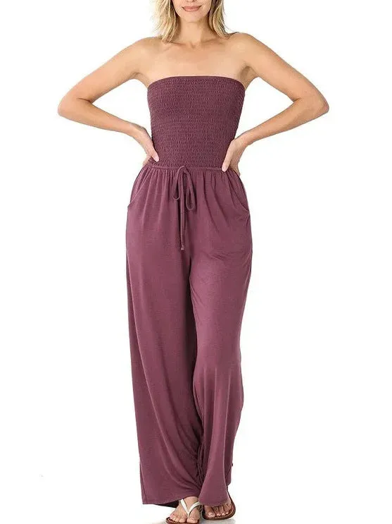 Chest-wrapped loose women's jumpsuit
