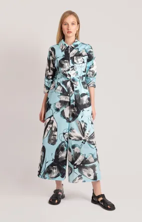 Cincer Zip Up Jumpsuit Moths Blue