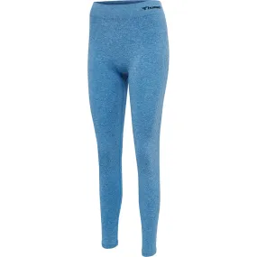 Classic Bee CI seamless mid waist tights blue melange
