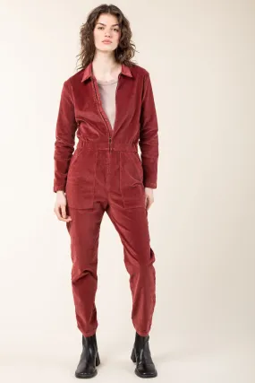 Corduroy Boilersuit in Oxblood