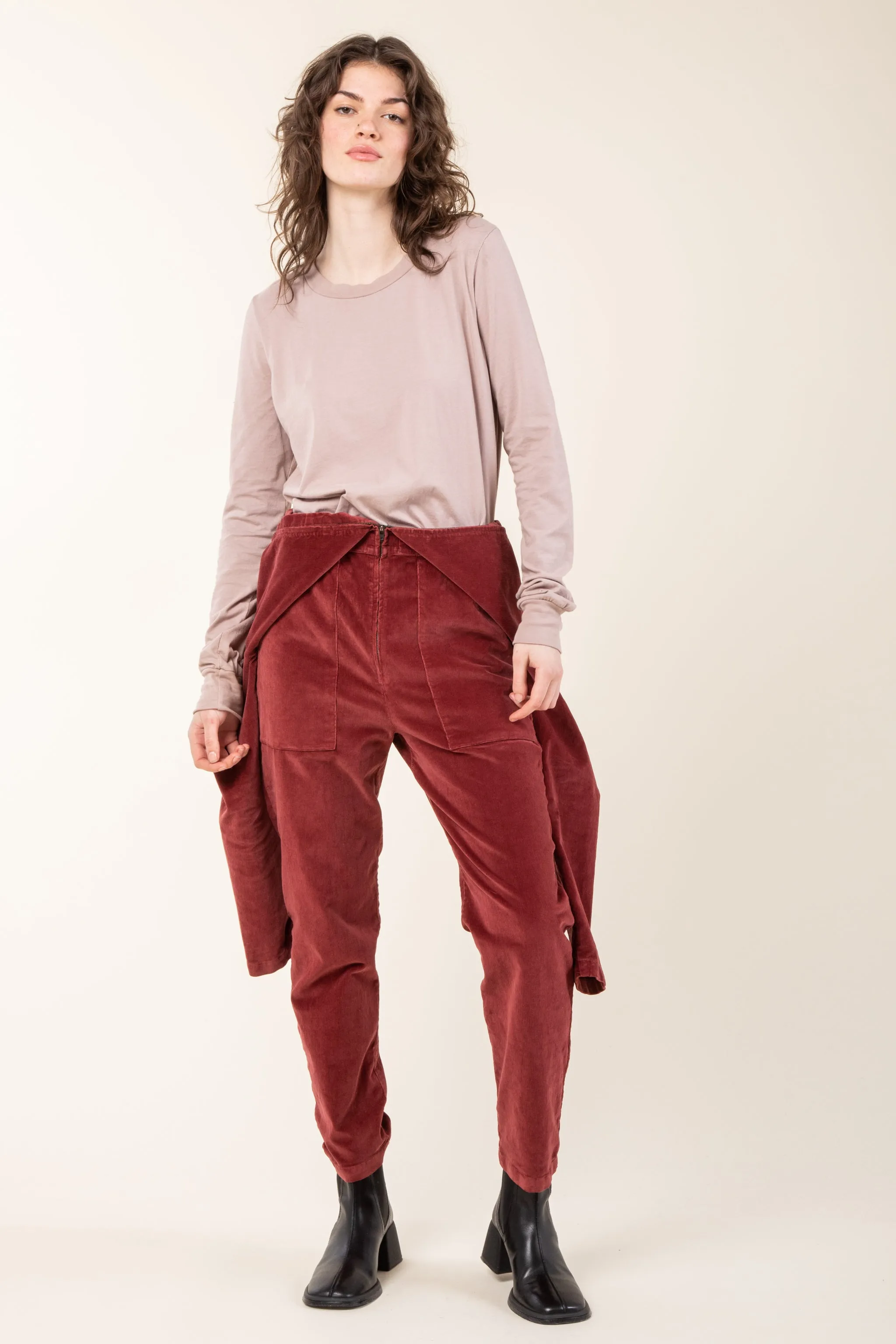 Corduroy Boilersuit in Oxblood