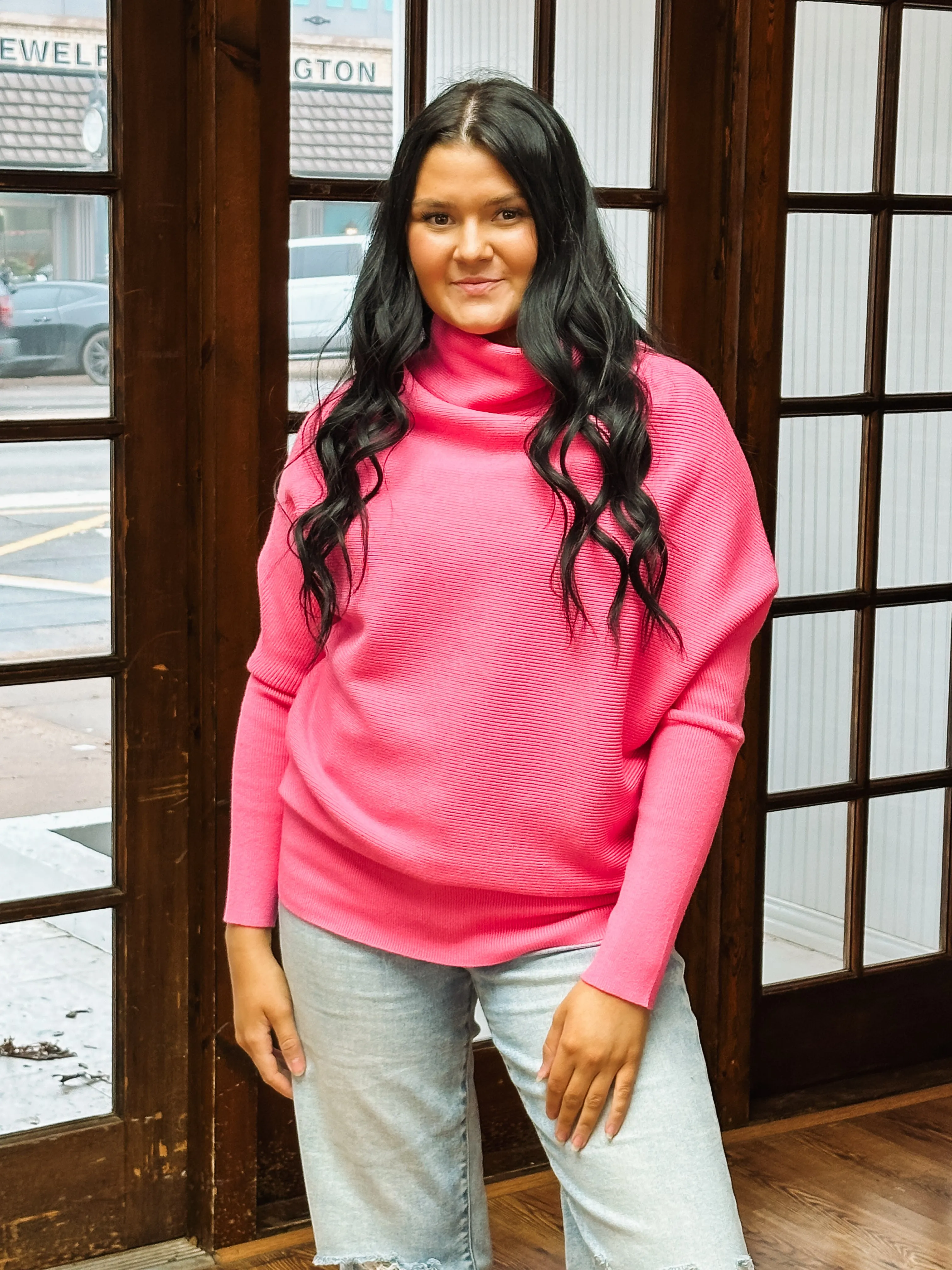 Cowl Neck Dolman Sweater