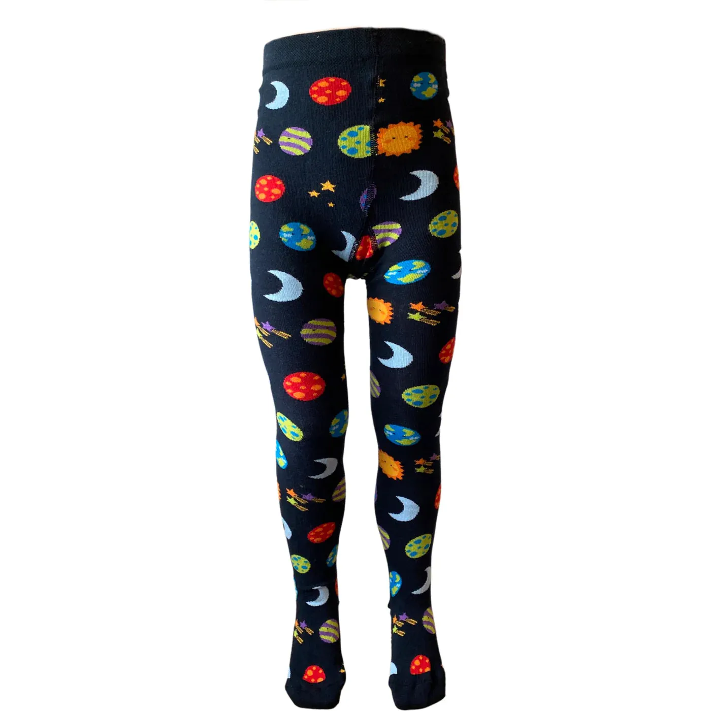 Cozmos Organic Cotton Space and Planet Kid Tights