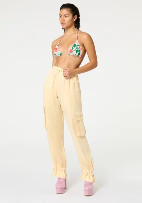 CREME JACQUARD CARGO PANT
