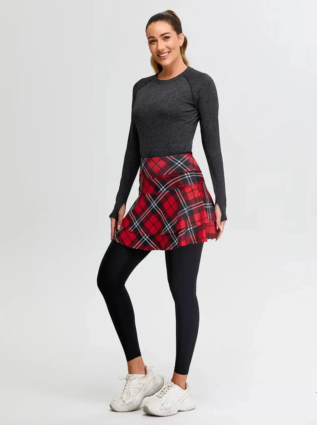 Crew-neck Long-sleeve Thermal Top for Women