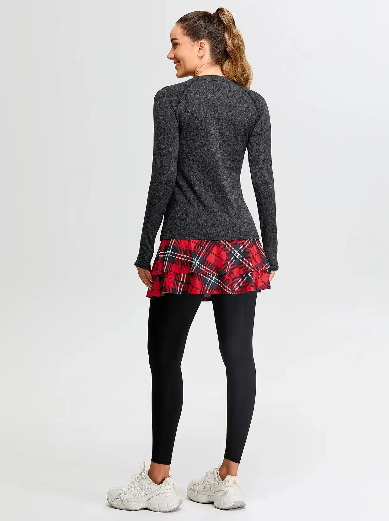 Crew-neck Long-sleeve Thermal Top for Women