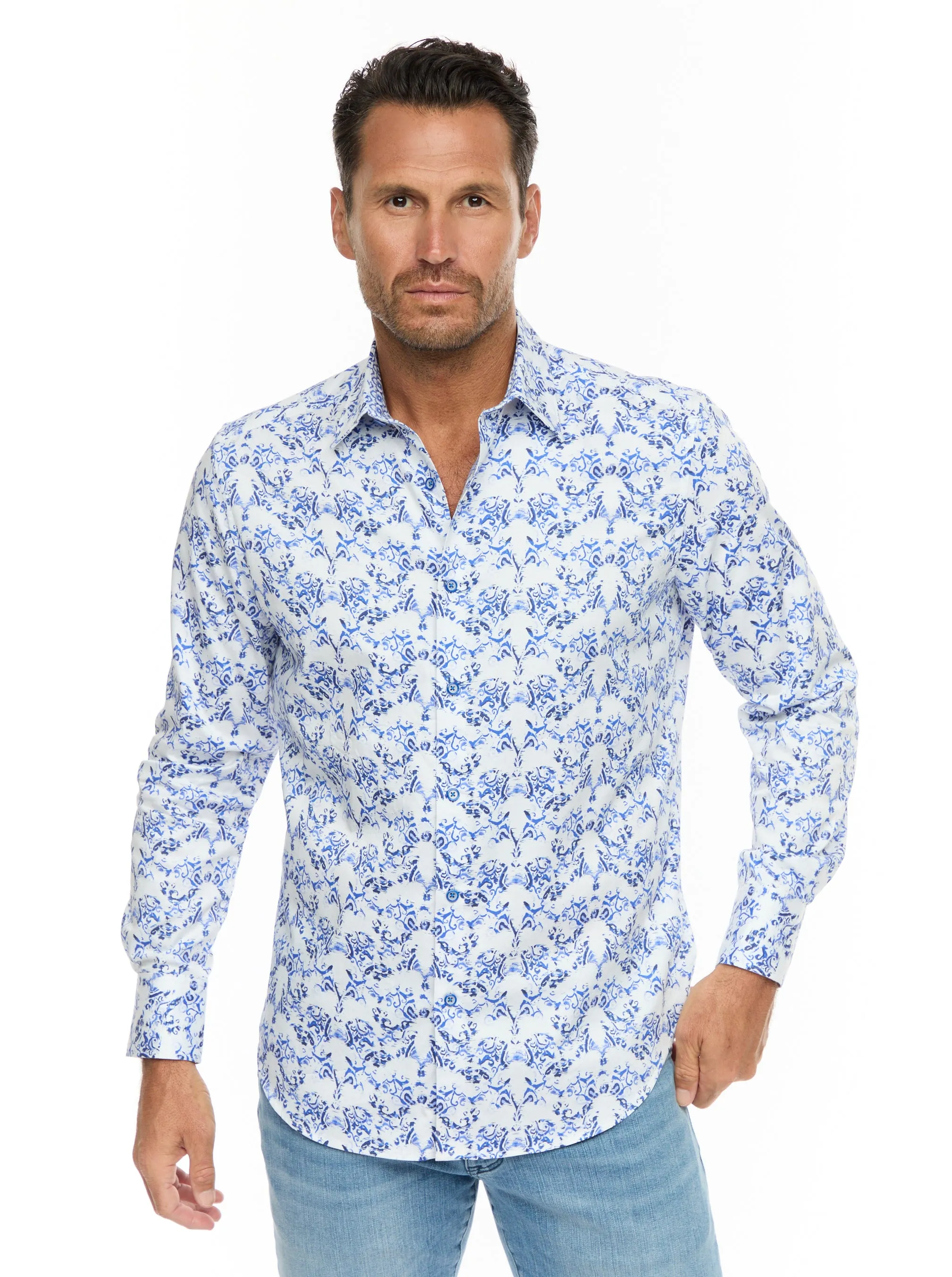 CRISWELL LONG SLEEVE BUTTON DOWN SHIRT