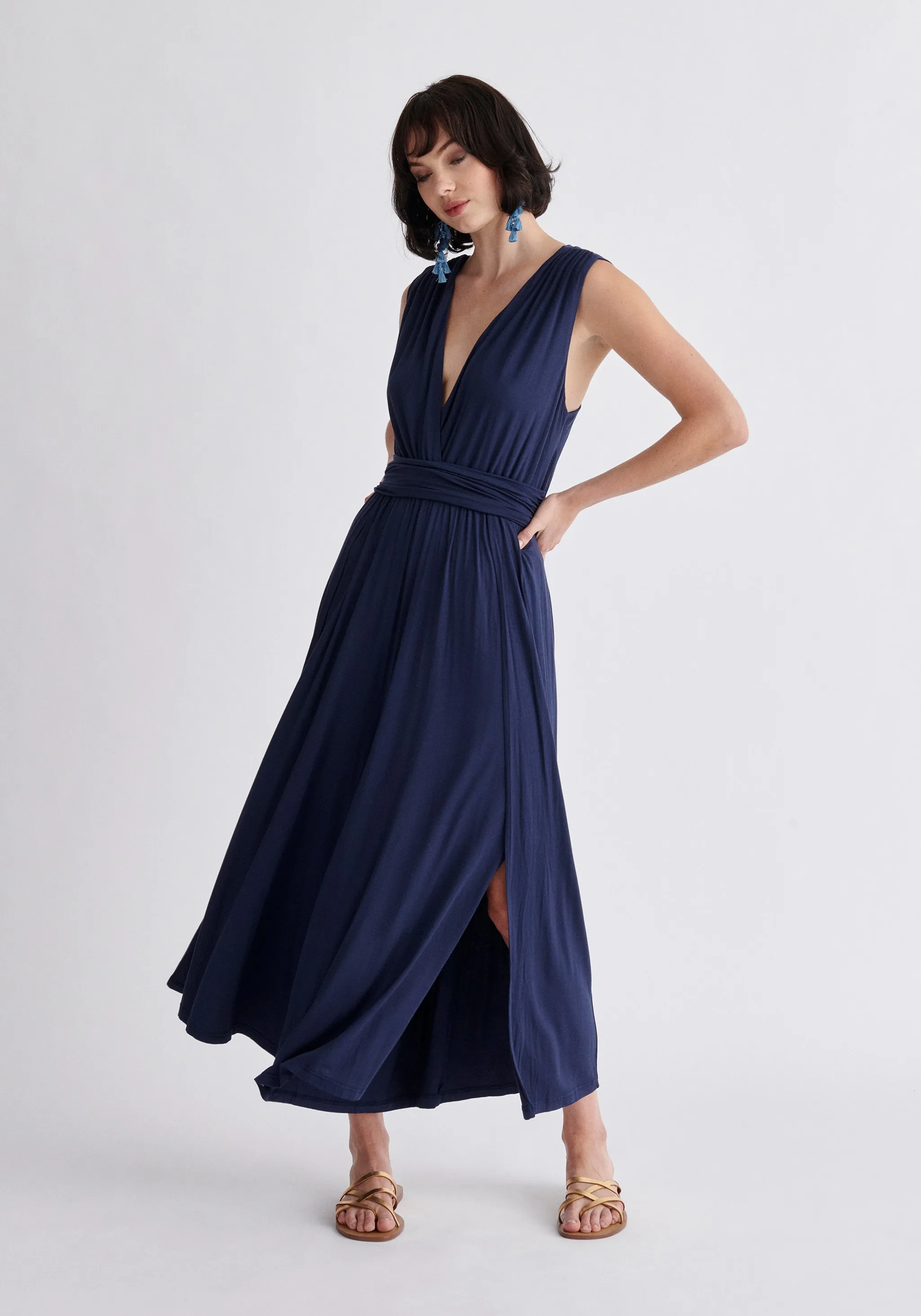 Cross Back Jersey Jumpsuit