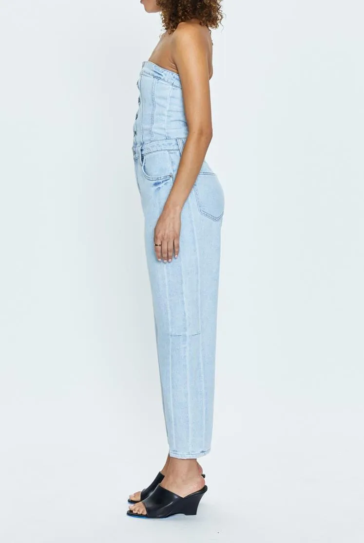 Daphne Strapless Arched Leg Jumpsuit | Impressionist Wash