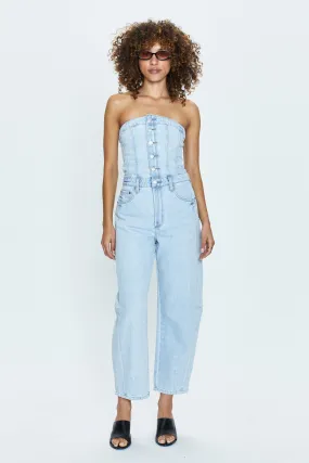Daphne Strapless Arched Leg Jumpsuit | Impressionist Wash