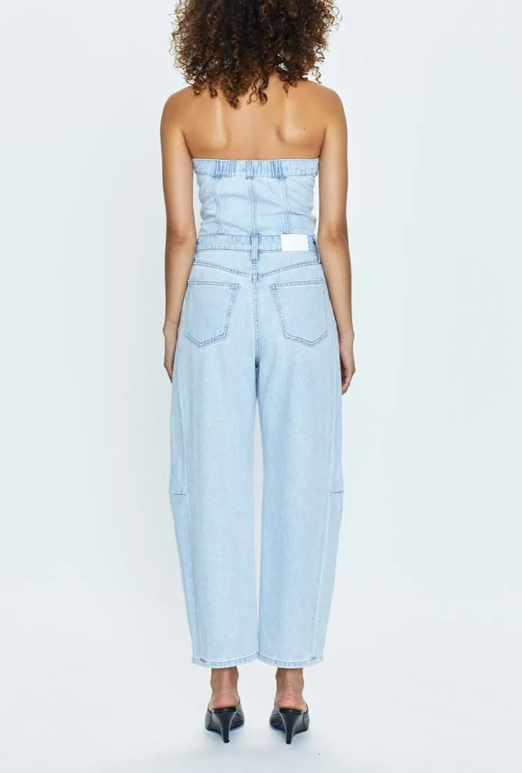 Daphne Strapless Arched Leg Jumpsuit | Impressionist Wash