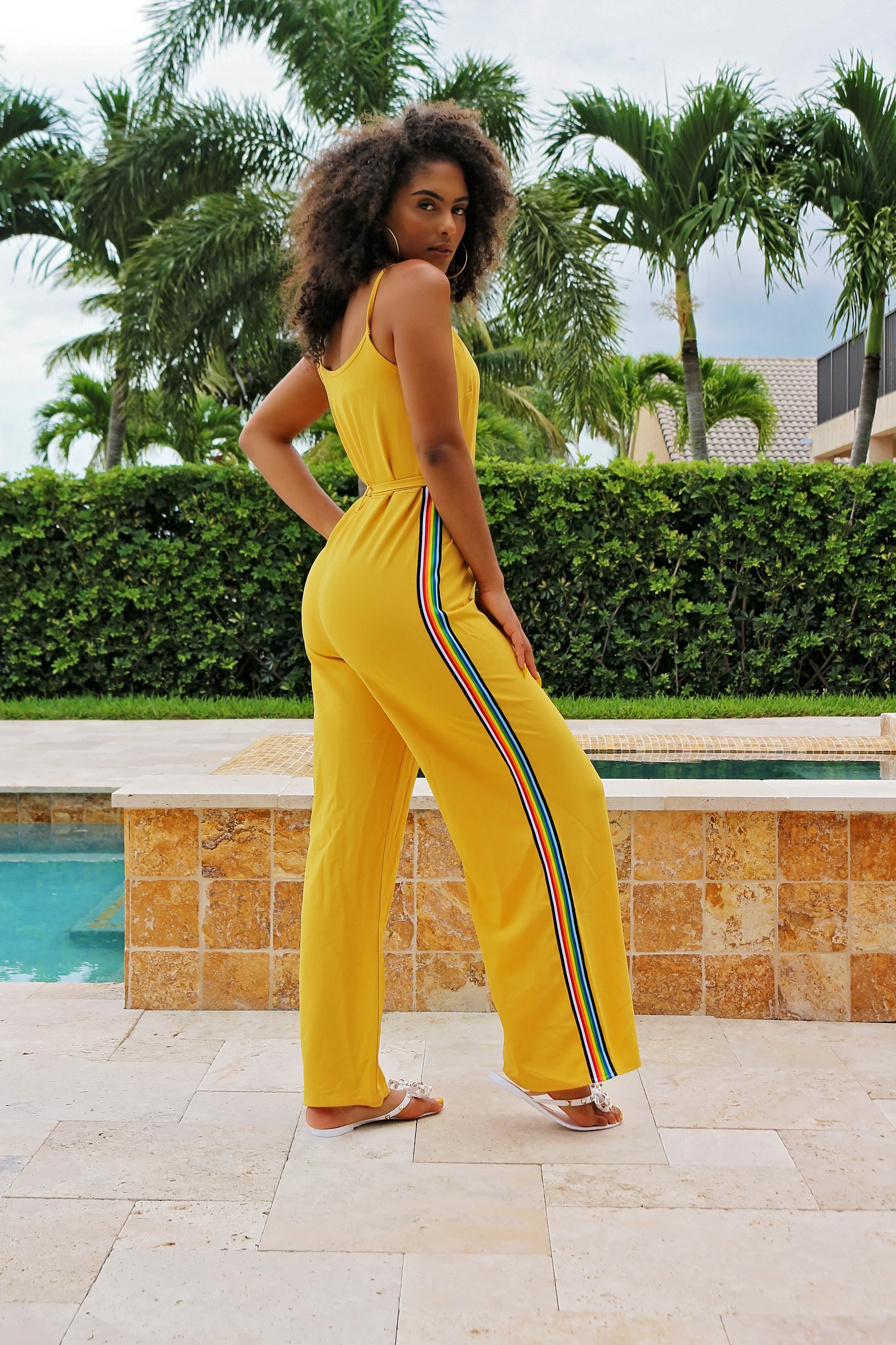 Dare Me to Date You Mustard color Jumpsuit