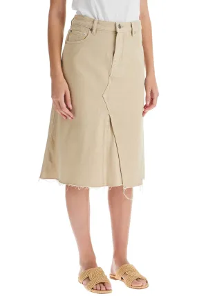 denim trapeze skirt with