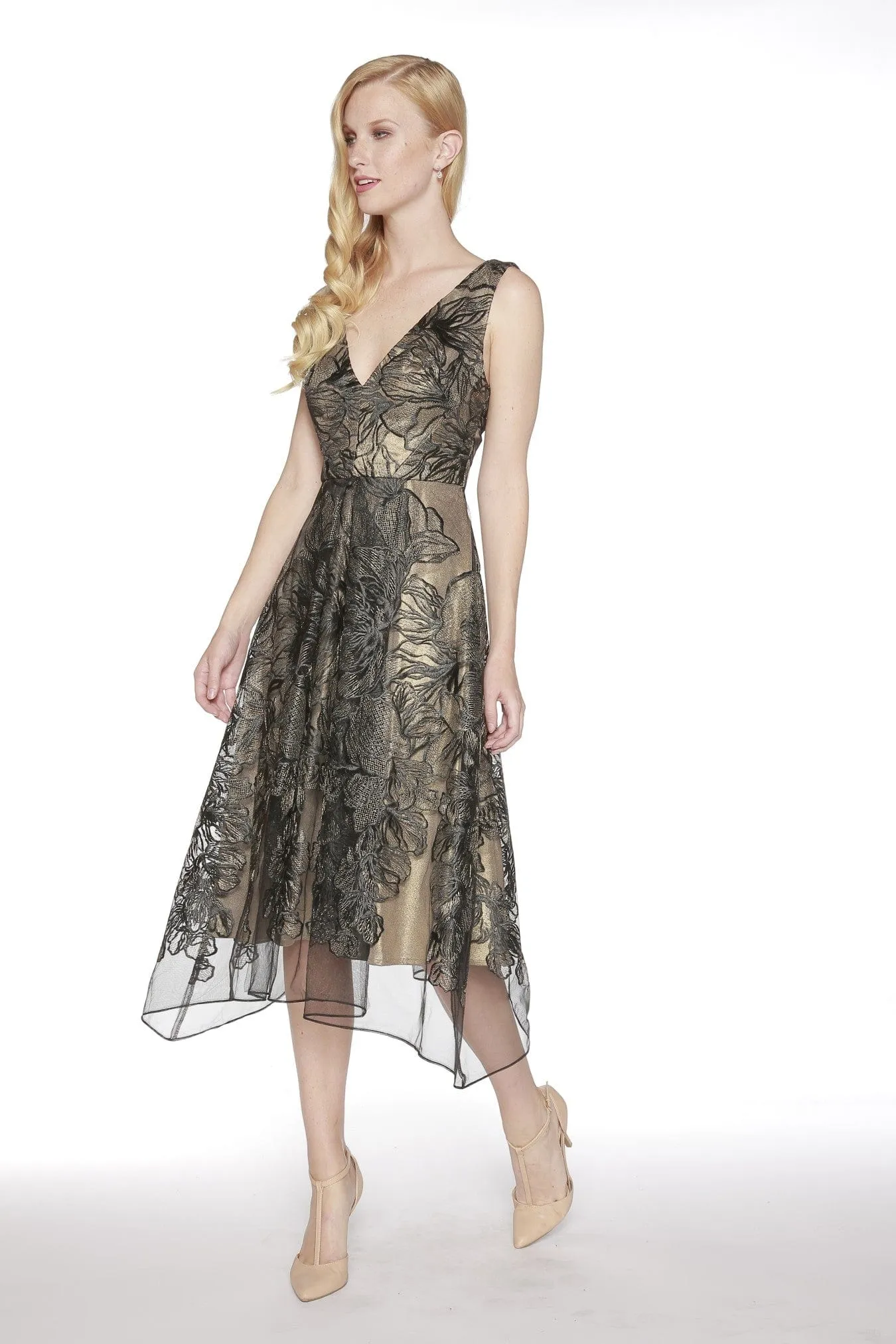 Devora Dress - Black and Gold