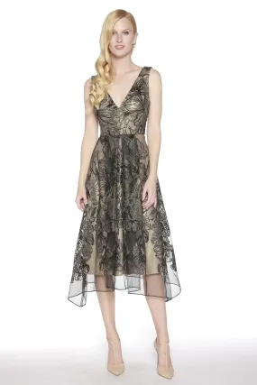 Devora Dress - Black and Gold