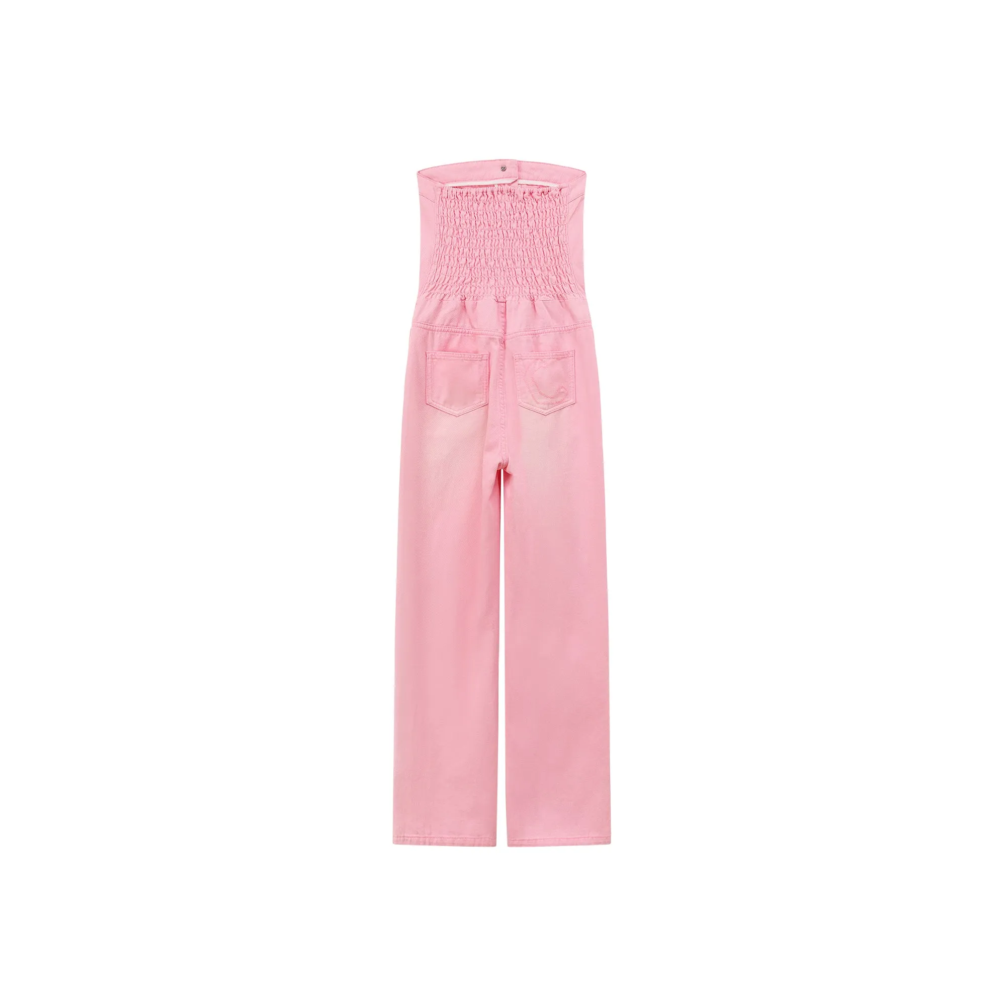 Distressed Summer Strapless Jumpsuit