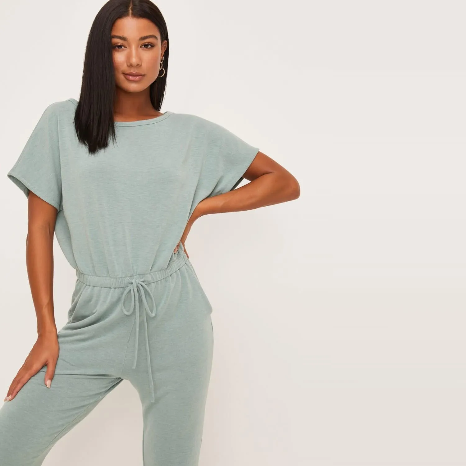 Dolman Sleeve Jumpsuir (Iceberg)