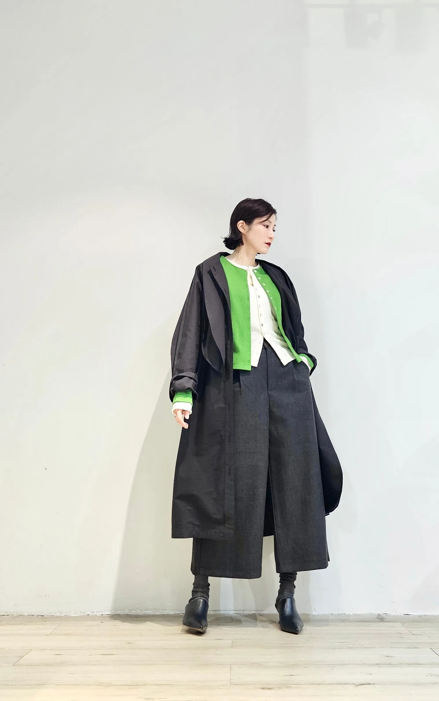 Double layer contrast cardigan - 4 colours (Pre-order)