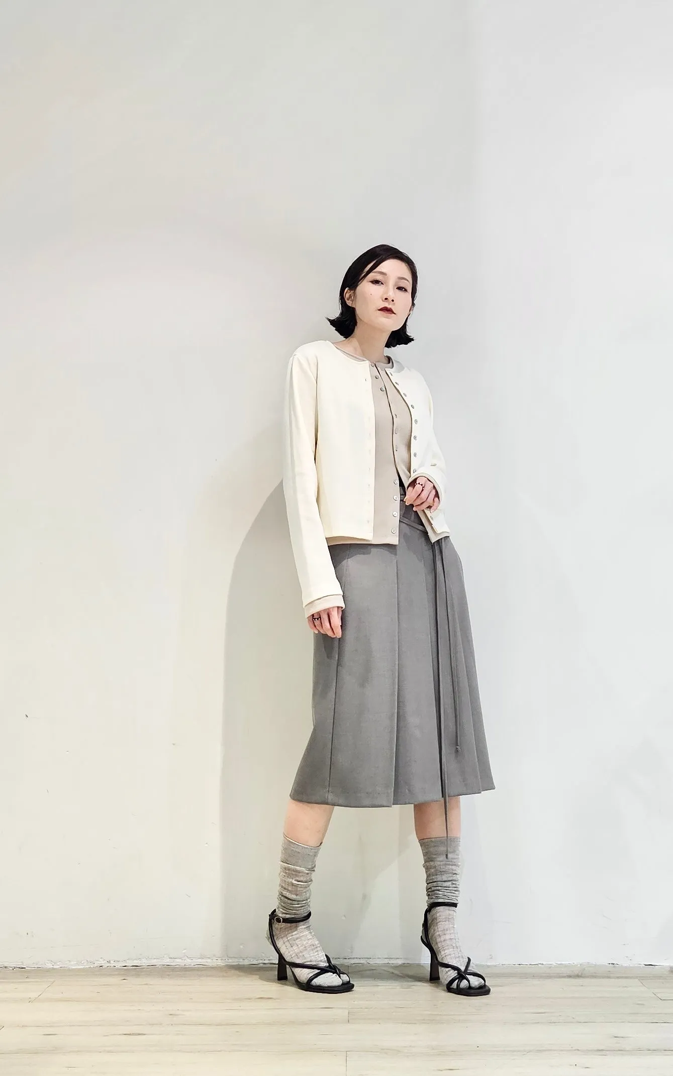 Double layer contrast cardigan - 4 colours (Pre-order)
