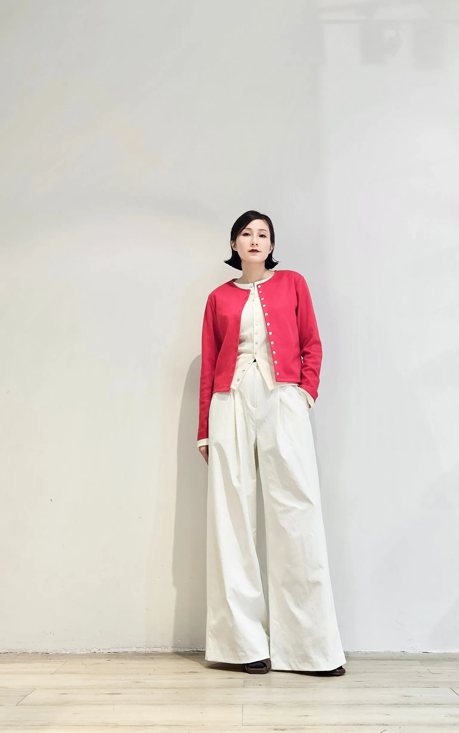 Double layer contrast cardigan - 4 colours (Pre-order)