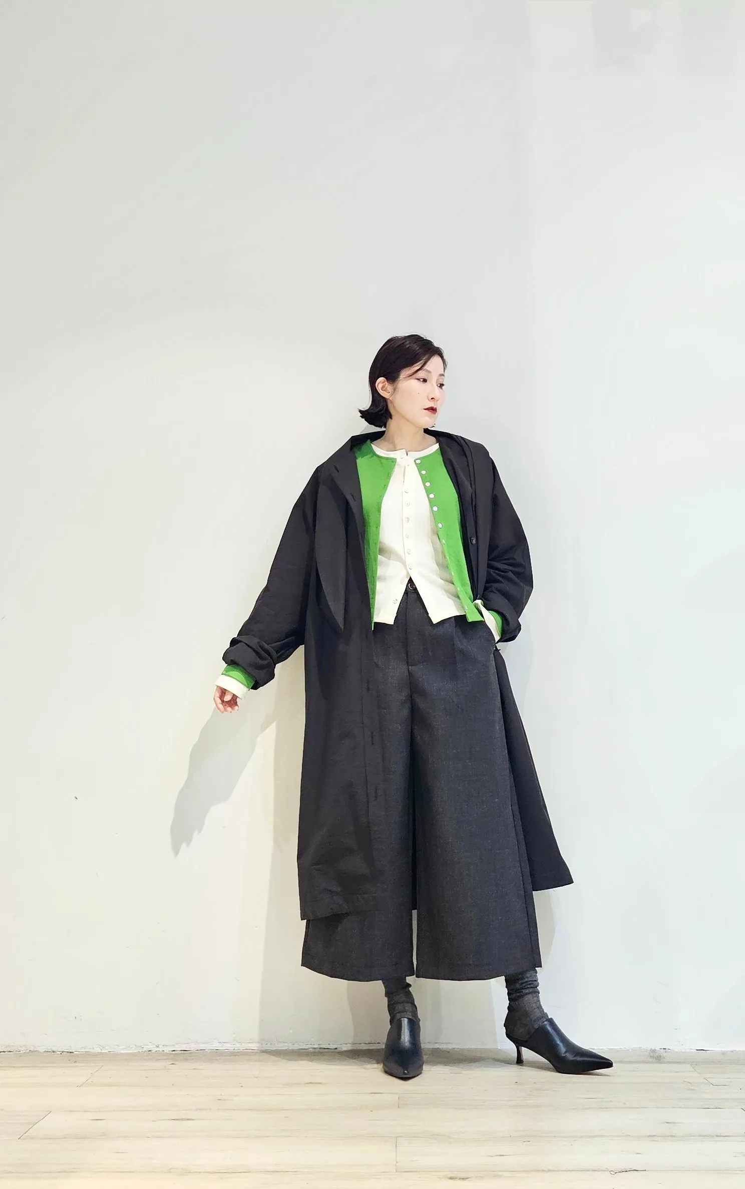 Double layer contrast cardigan - 4 colours (Pre-order)