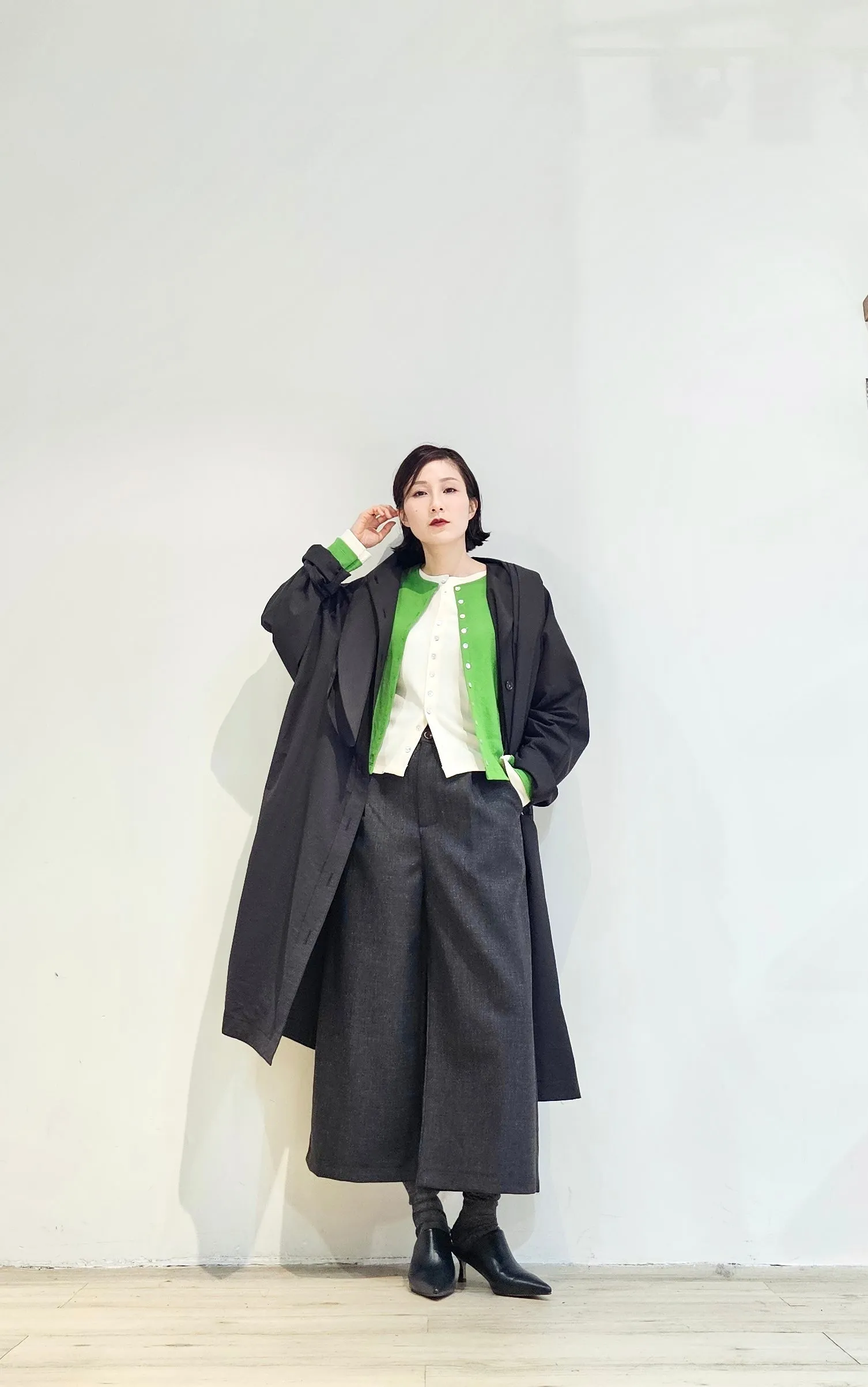 Double layer contrast cardigan - 4 colours (Pre-order)