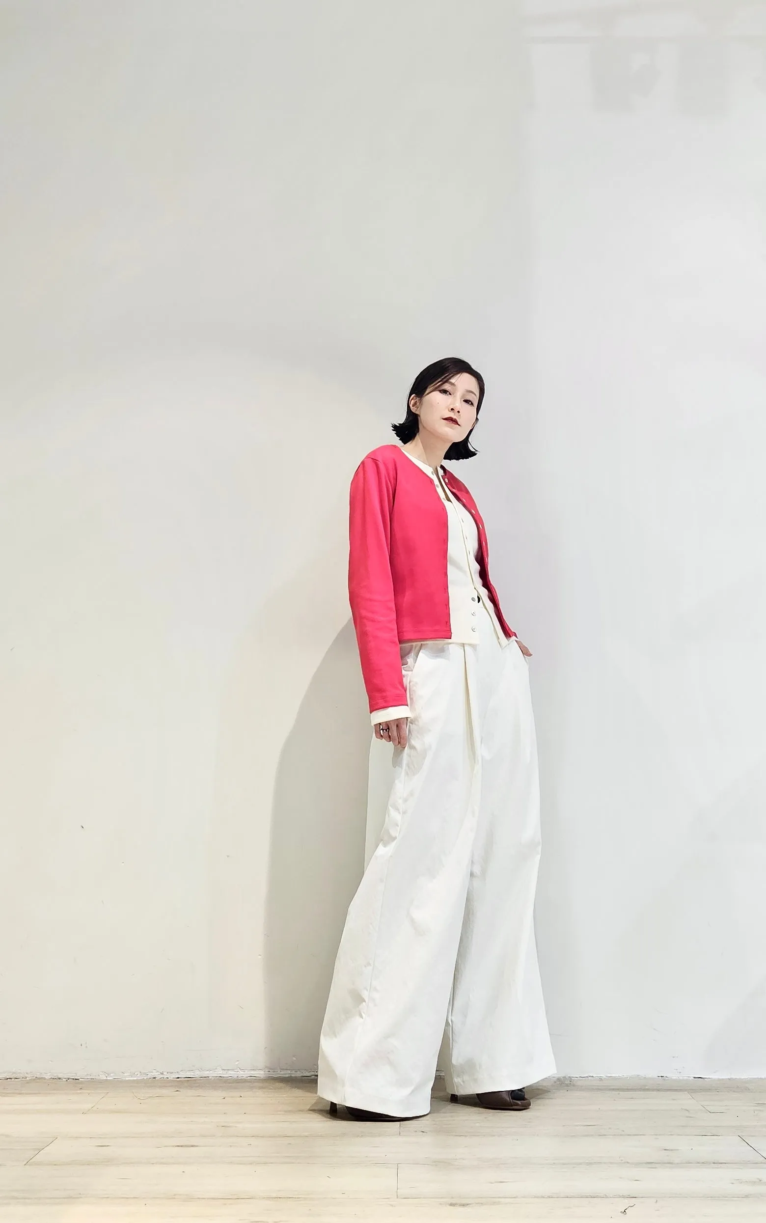 Double layer contrast cardigan - 4 colours (Pre-order)