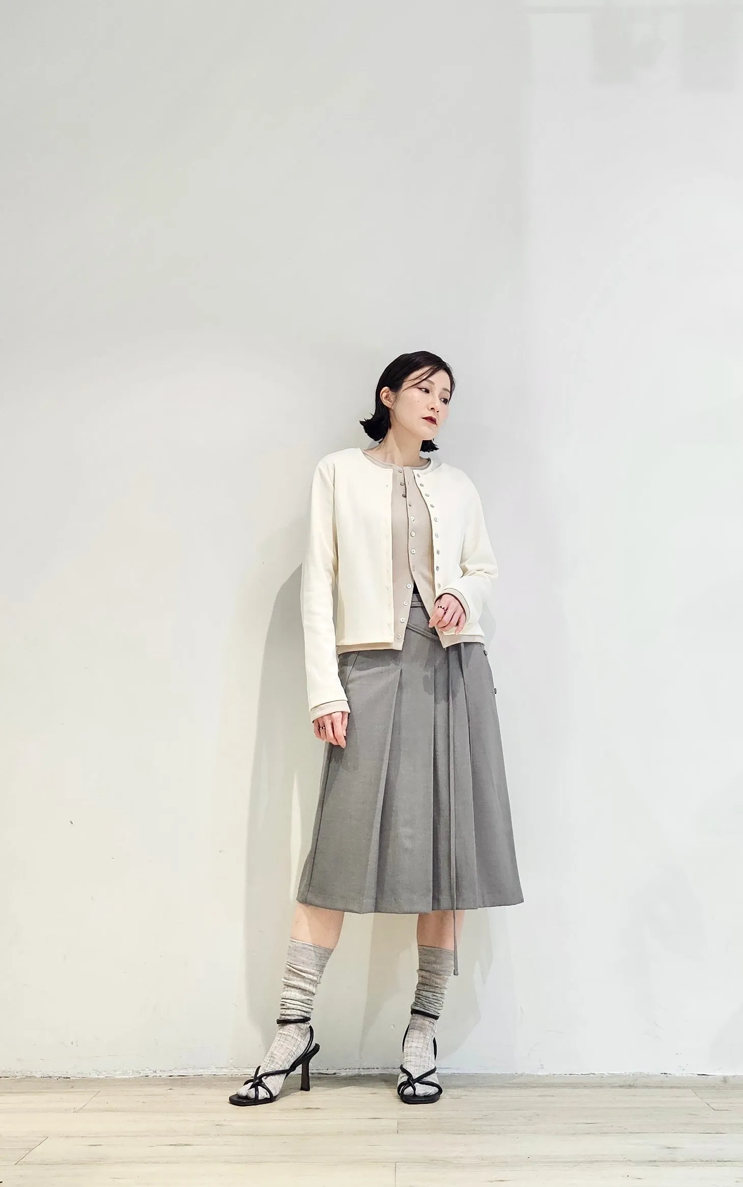 Double layer contrast cardigan - 4 colours (Pre-order)