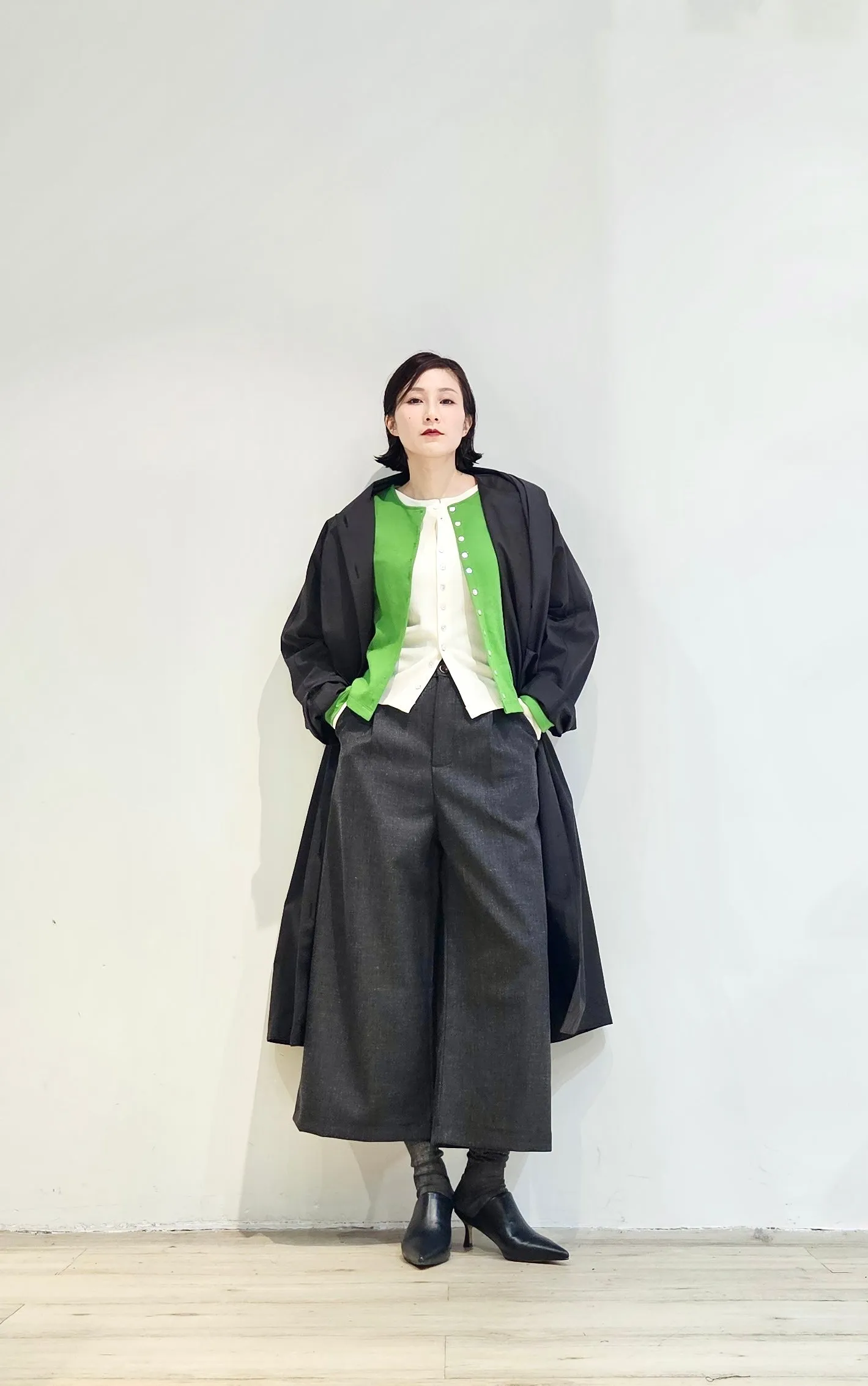 Double layer contrast cardigan - 4 colours (Pre-order)