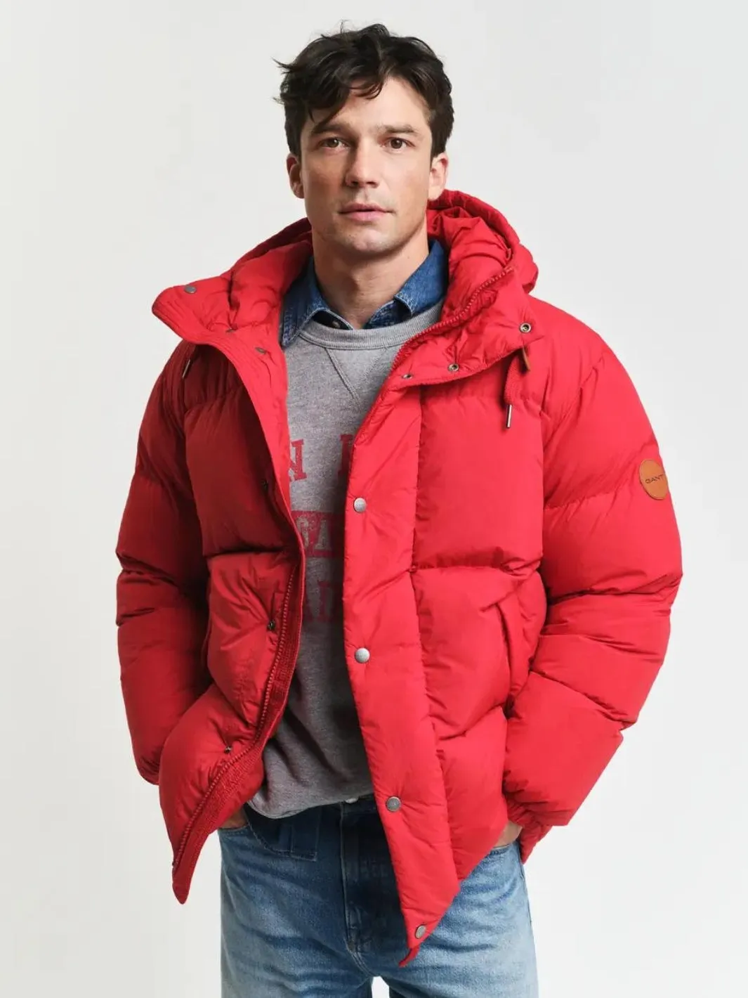 DOWN WINTER PUFFER JACKET Rød