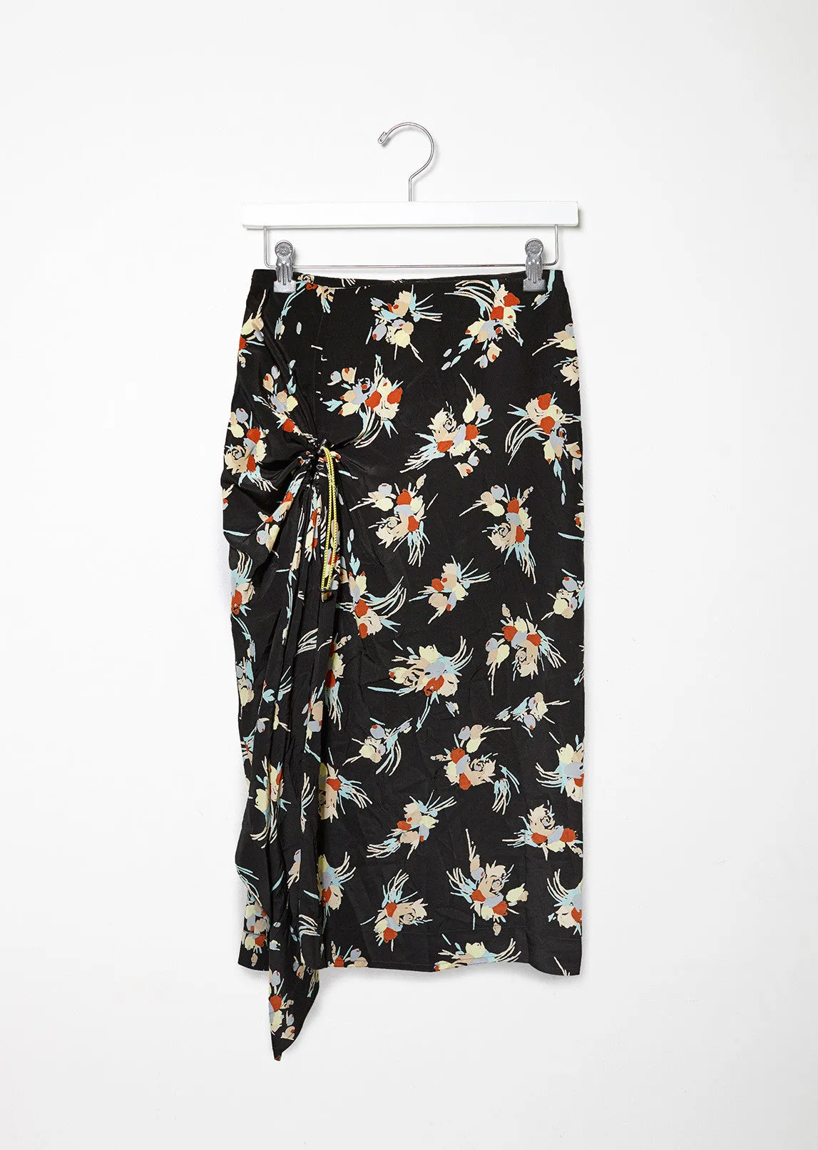 Drawstring Gathered Skirt