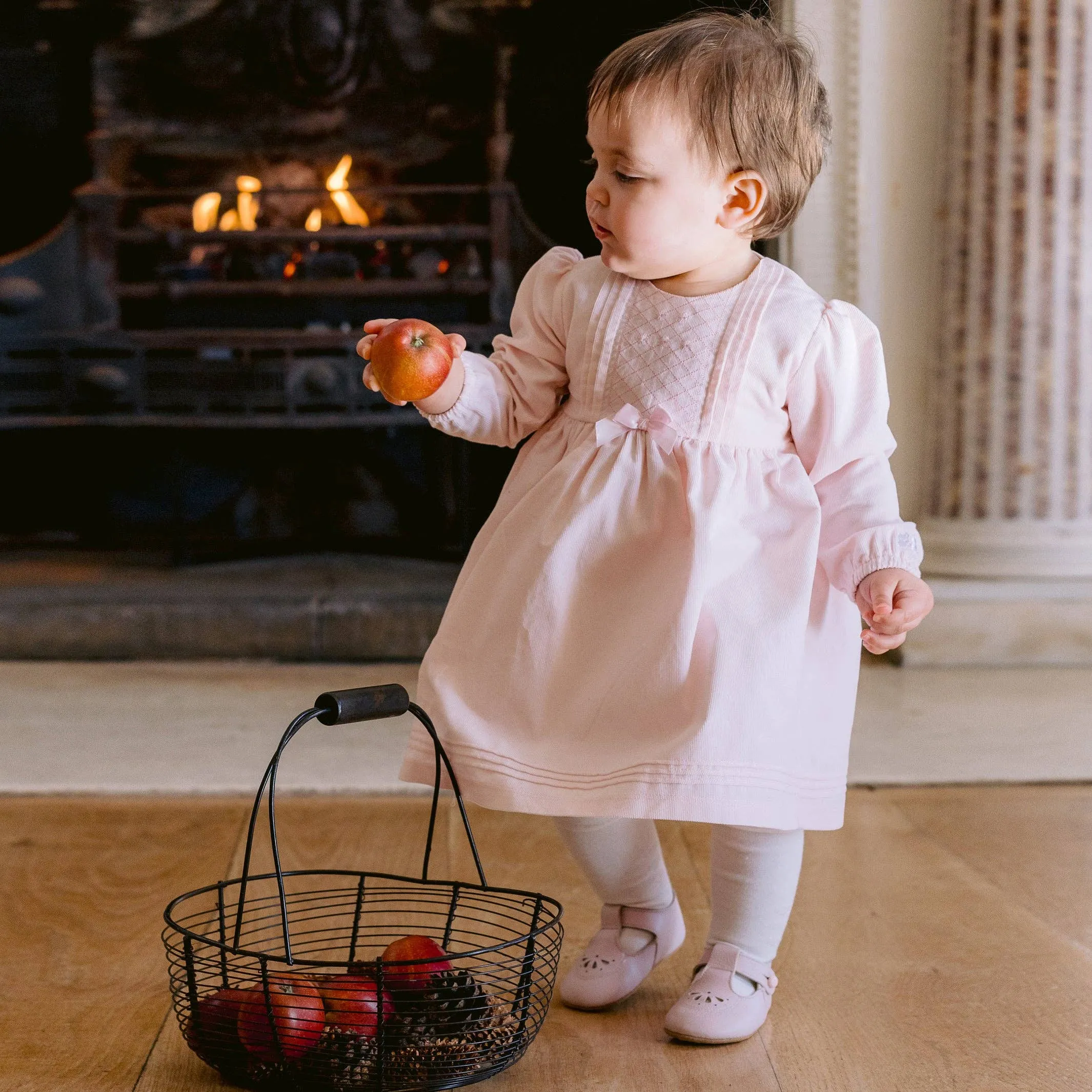 Erin Pink Winter Party Dress   Tights