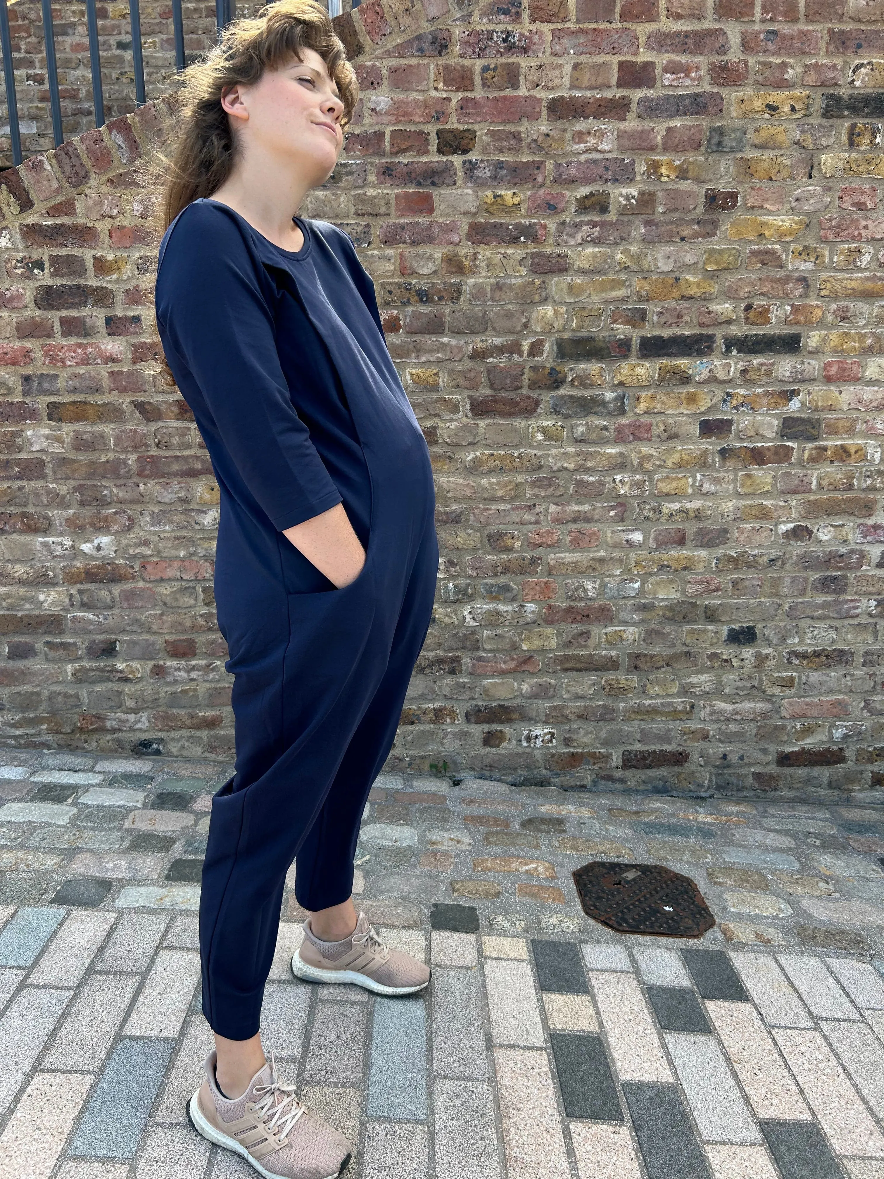 Etta Jumpsuit - Maternity Jumpsuit & Breastfeeding Jumpsuit - Navy