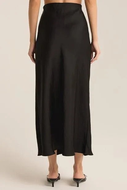 Europa Luxe Sheen Skirt - Black