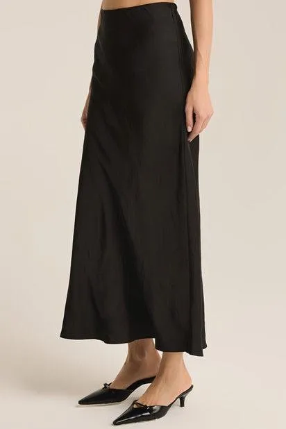Europa Luxe Sheen Skirt - Black