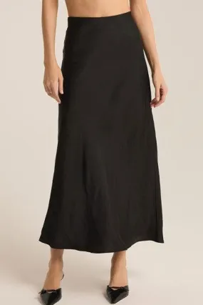 Europa Luxe Sheen Skirt - Black
