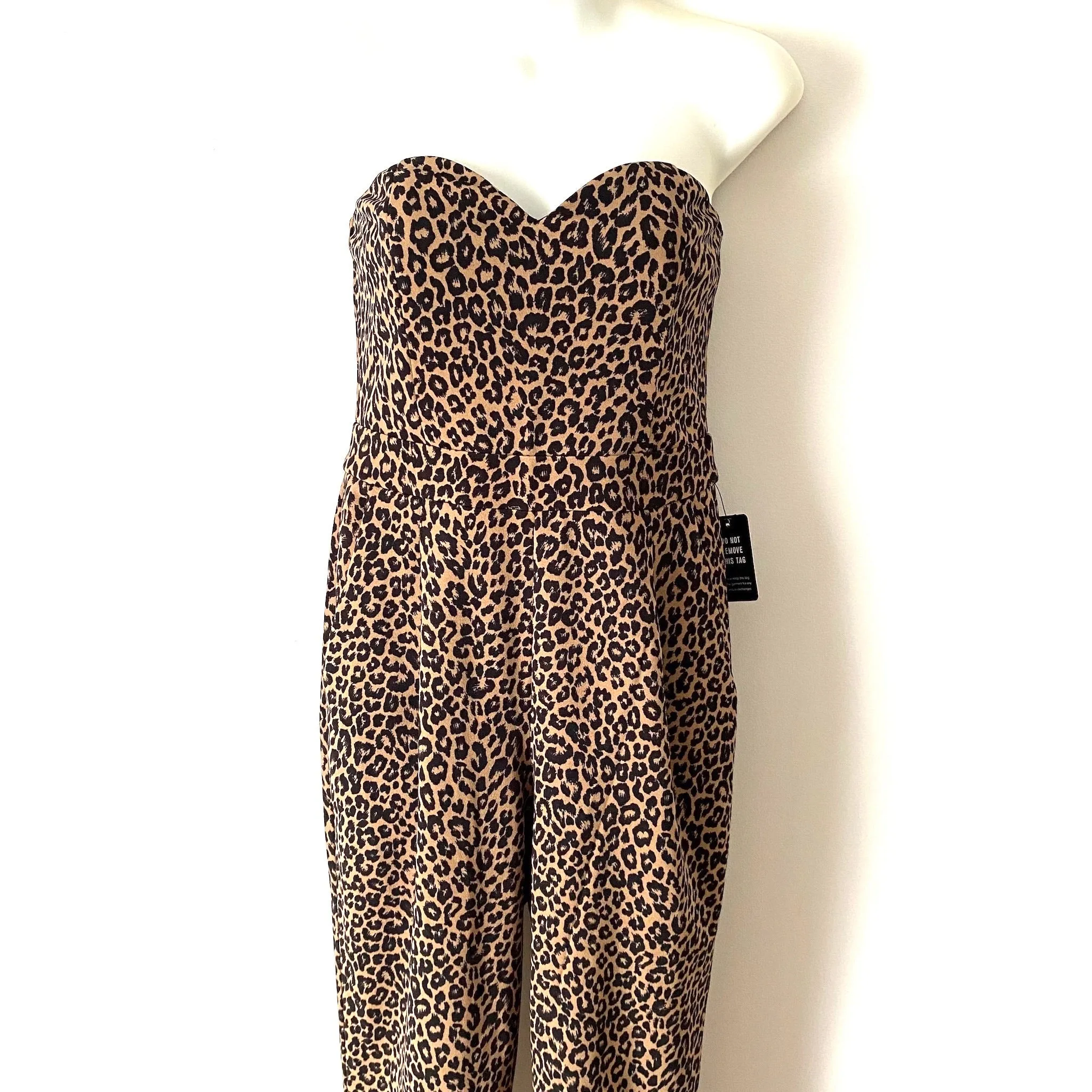 Express Strapless Animal Print Jumpuit NWT- Size 2