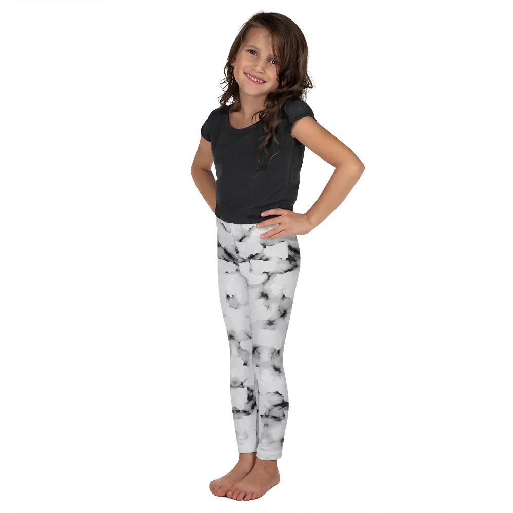Faux Marble Leggings for Girls
