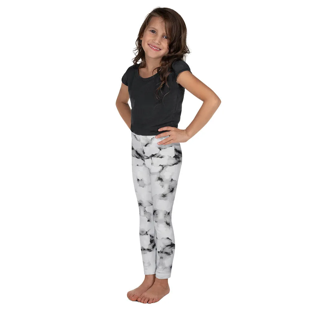 Faux Marble Leggings for Girls