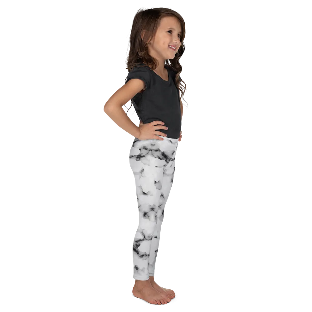 Faux Marble Leggings for Girls