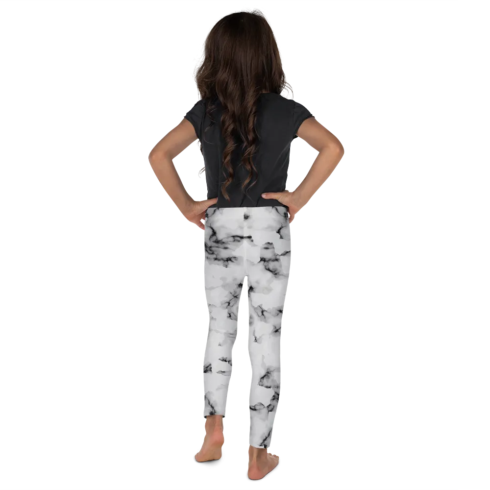 Faux Marble Leggings for Girls