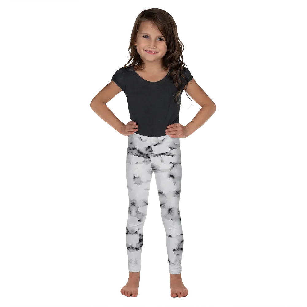 Faux Marble Leggings for Girls