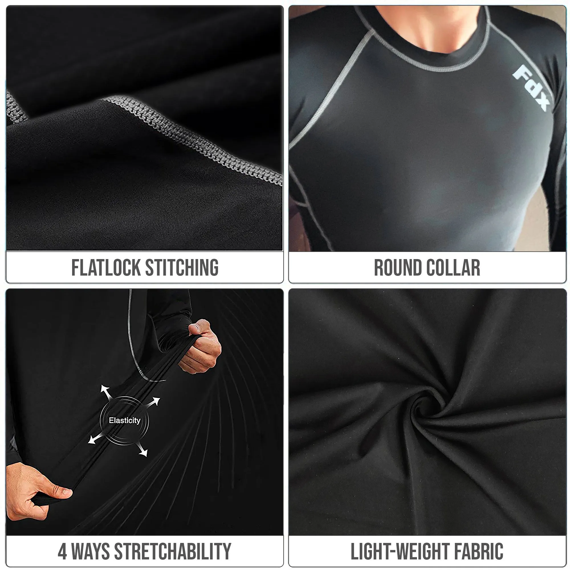 Fdx Blitz Men's Yellow Base Layer All Season Compression Top