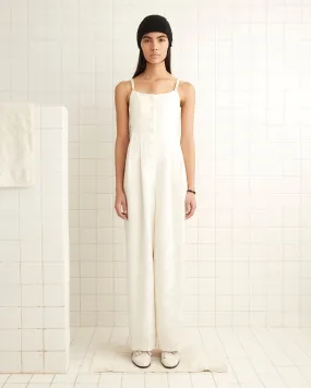 Football Jacquard Jumpsuit - Cream