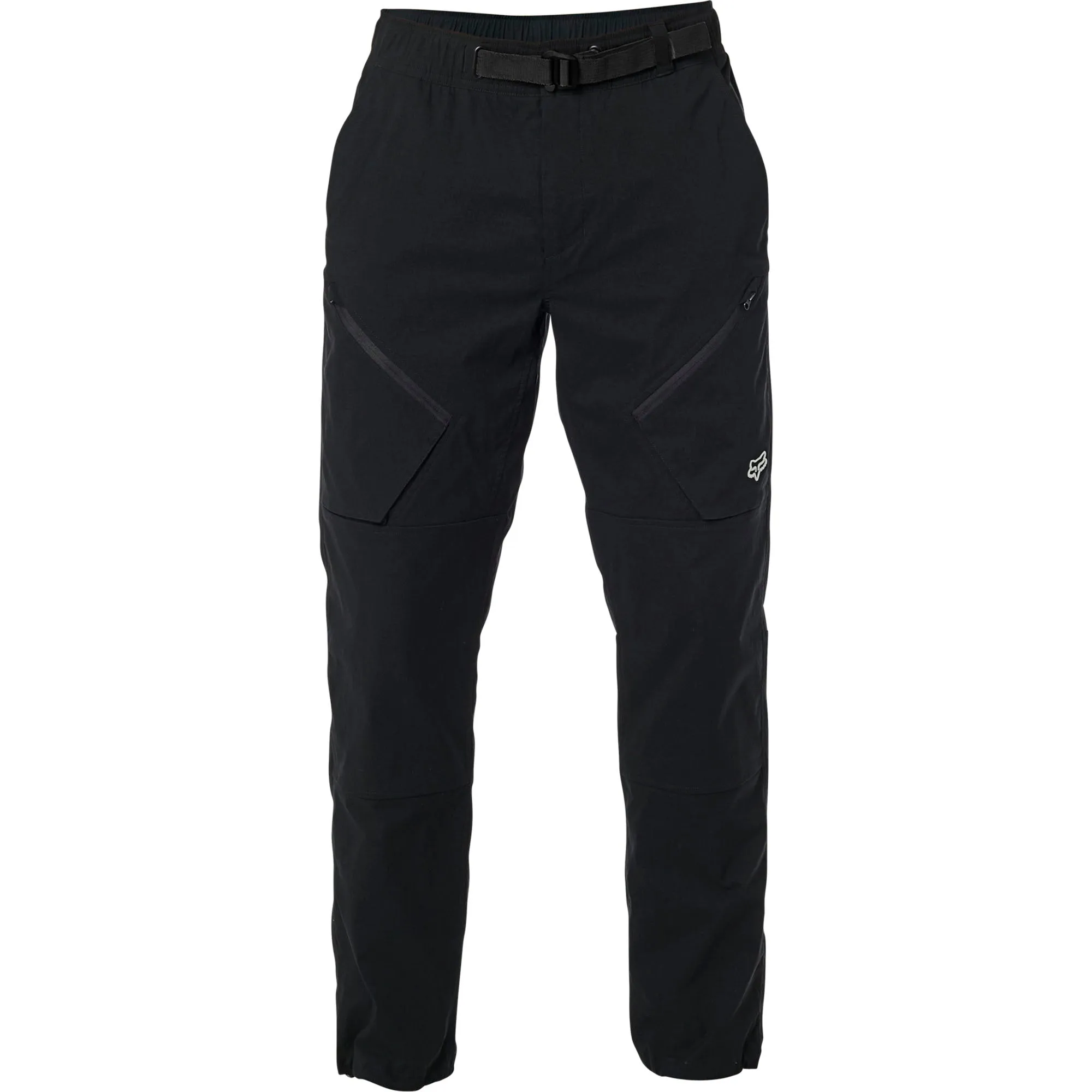Fox Racing  Mens Black Alpha Cargo Pants Lightweight Zip Pockets Casual Soft Pant