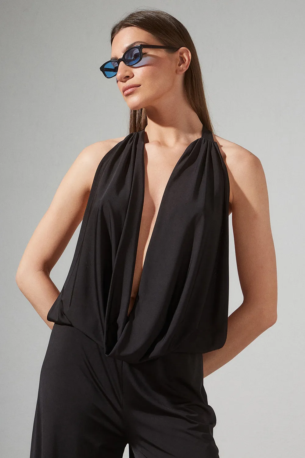 FR DRAPE / OPEN BACK JUMPSUIT