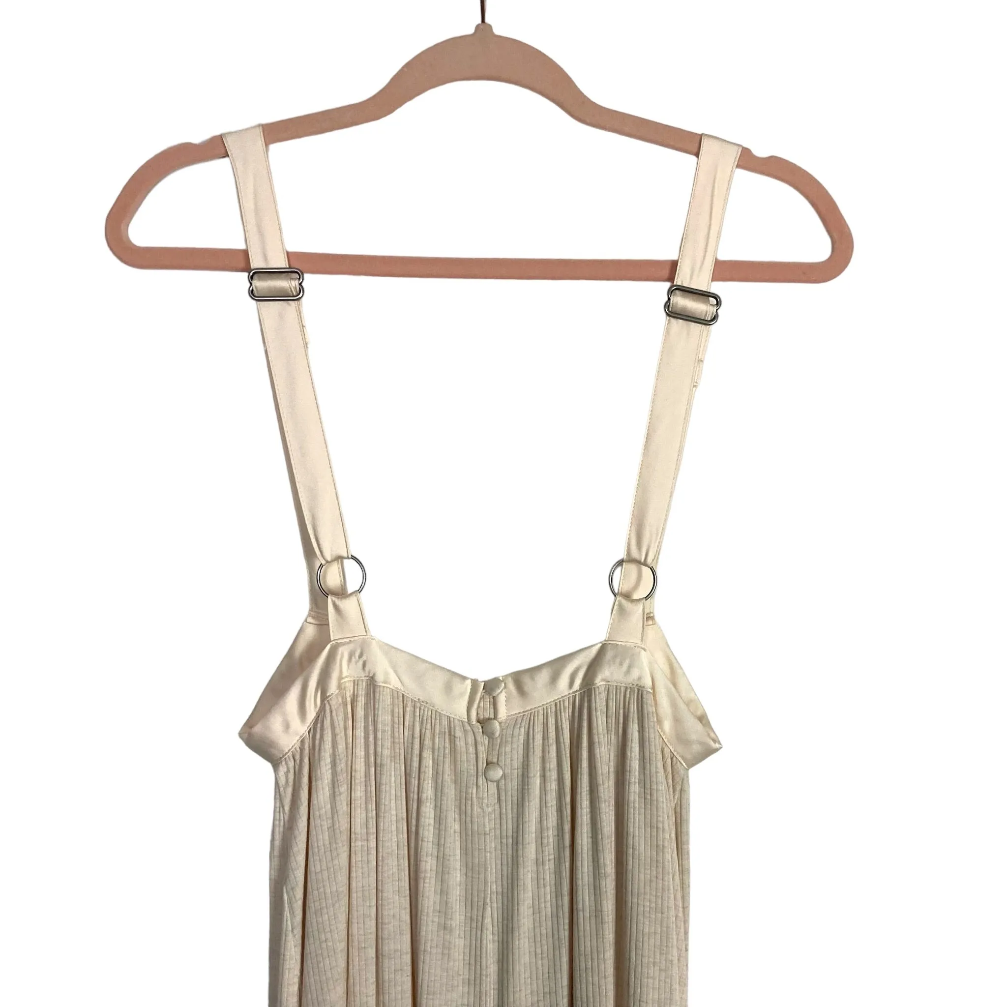 Free People Cream Wide Leg Jumpsuit- Size S