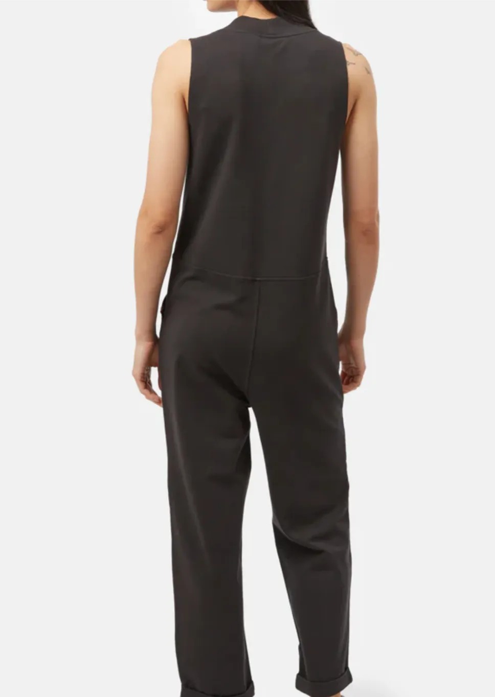 French Terry V-Neck Jumpsuit