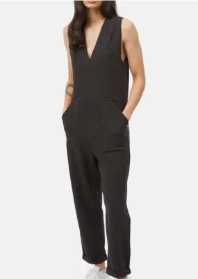 French Terry V-Neck Jumpsuit